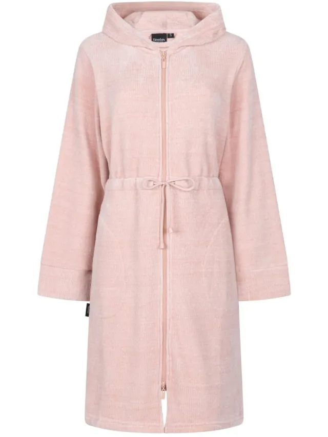 Linolux Fleece Badjas met rits Inga Rose