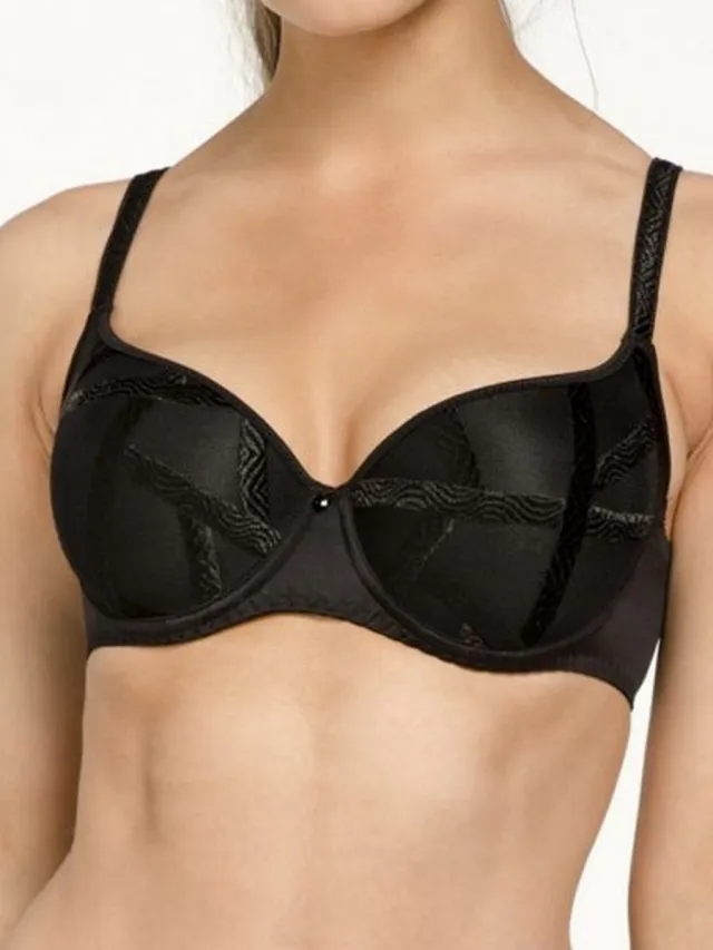 Louisa Bracq Serie Voorgevormde Beugel Bh 47108 471 NOIR - maat EU 80F / FR Zwart