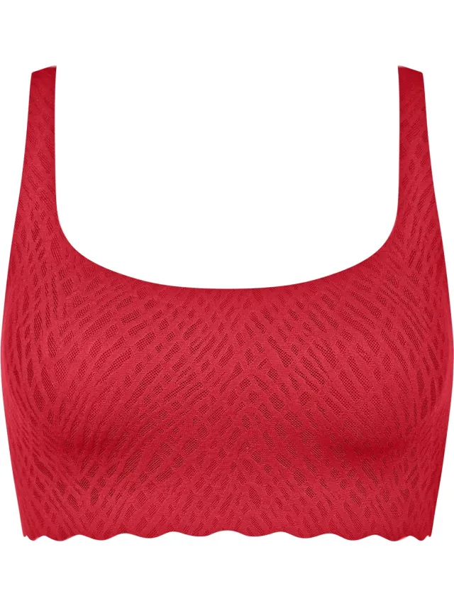 Sloggi ZERO Feel Bliss Festive Top Dames Beha - ROOD