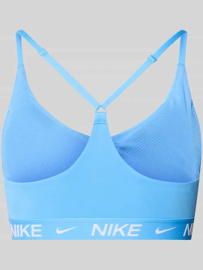 Nike Slim fit sport-bh met logodetail model 'Indy' blauw, foto 2