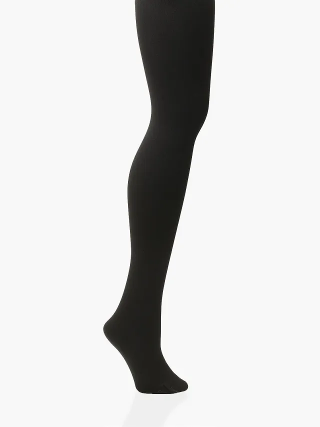 boohoo Dames Plus 300 Denier Thermal Tights zwart, foto 2