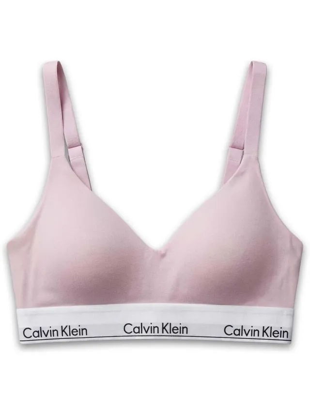 Bralette Calvin Klein Jeans Lift Bralette Icon Cotton Modal roze
