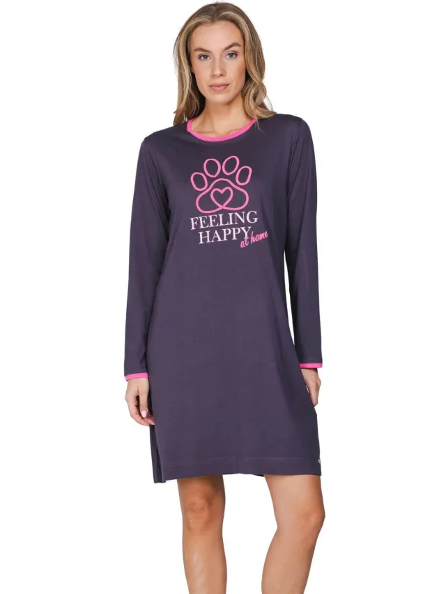 Rebelle nachthemd donkergrijs Taupe