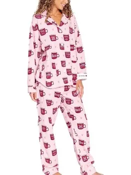 PJ Salvage Flannel Pyjama Blauw,Versch.kleure/Patroon,Groen,Roze,Bruin,Rood,Zwart