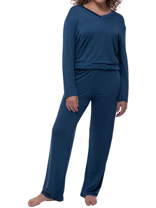 Ammann Dames pyjama Modal de Luxe dark denim
