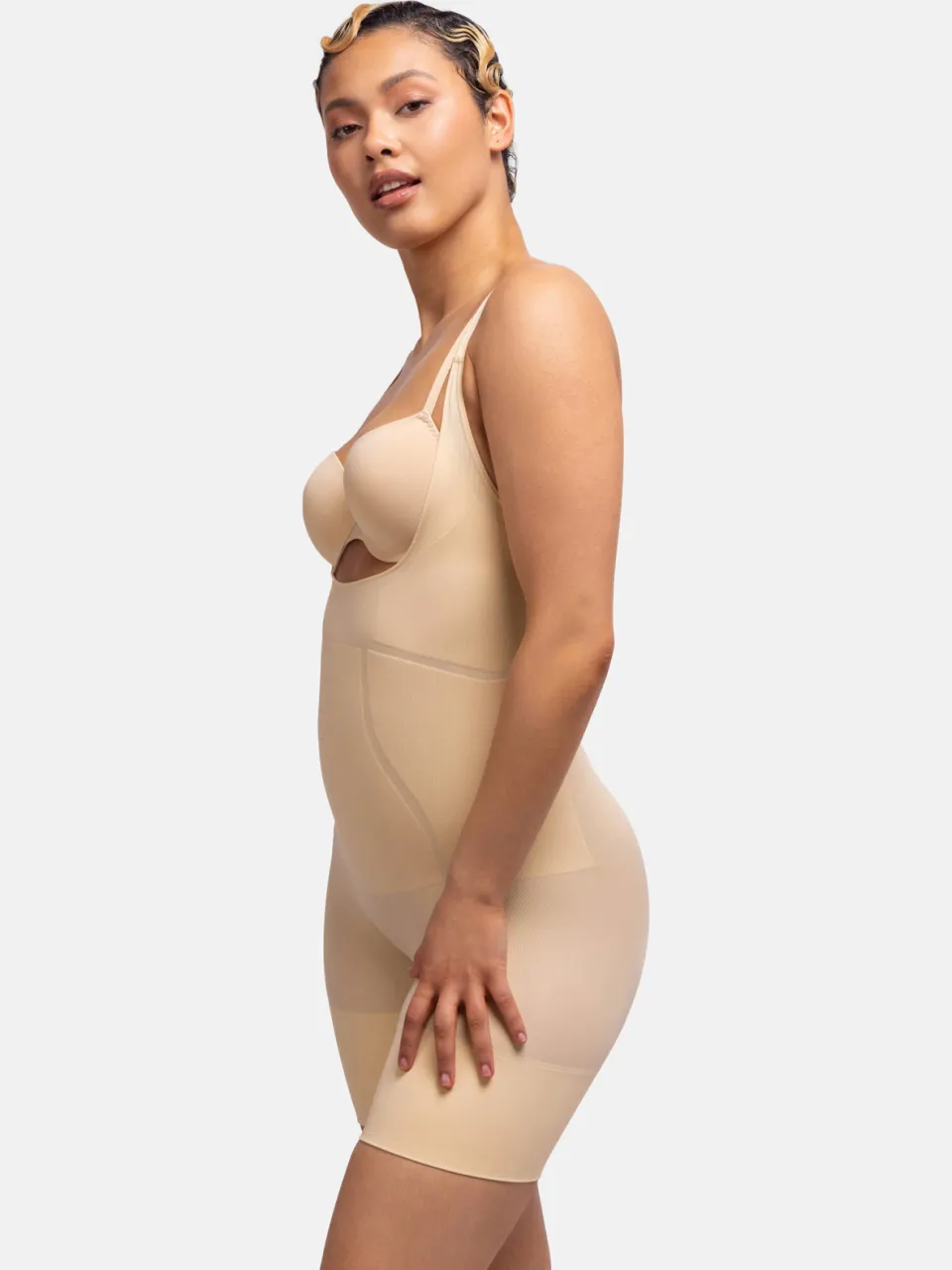 Dorina open bust corrigerende bodysuit Absolute Sculpt beige, foto 6