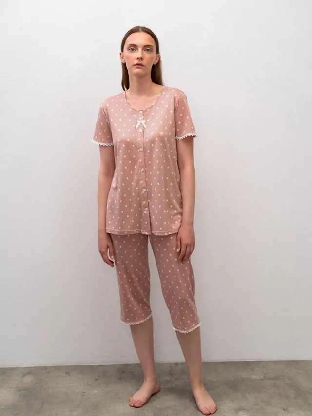 Vamp! Pyama voor dames Micromodal & Katoen Salmon 16017/154 Roze
