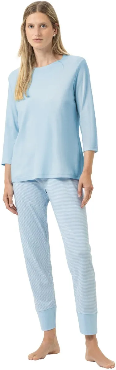 Mey Pyjama Serie Simple Stripes Alice Blue