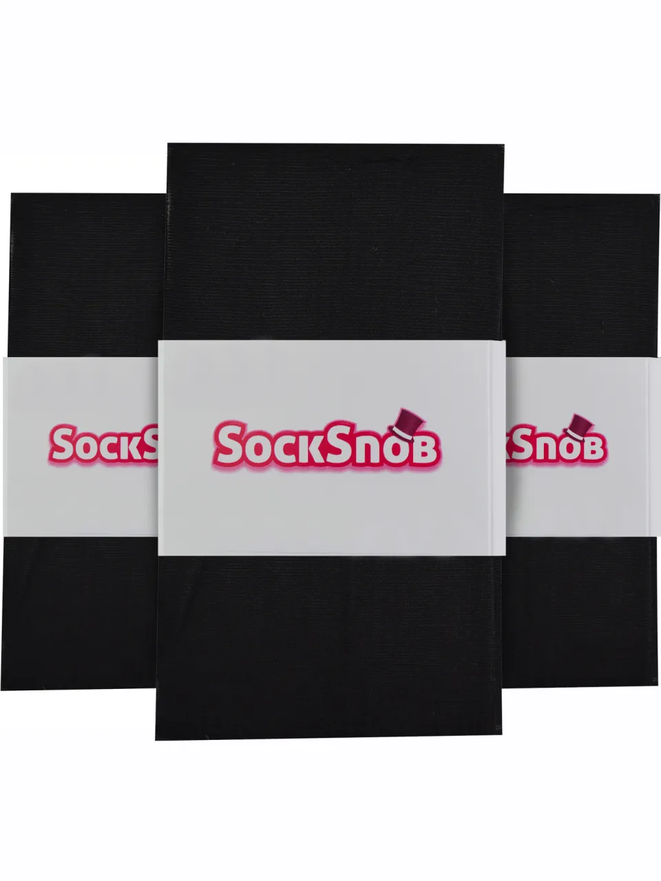 Sock Snob Womens Seamed Panty's 3 Pack 40 Denier - Zwart / Zwart