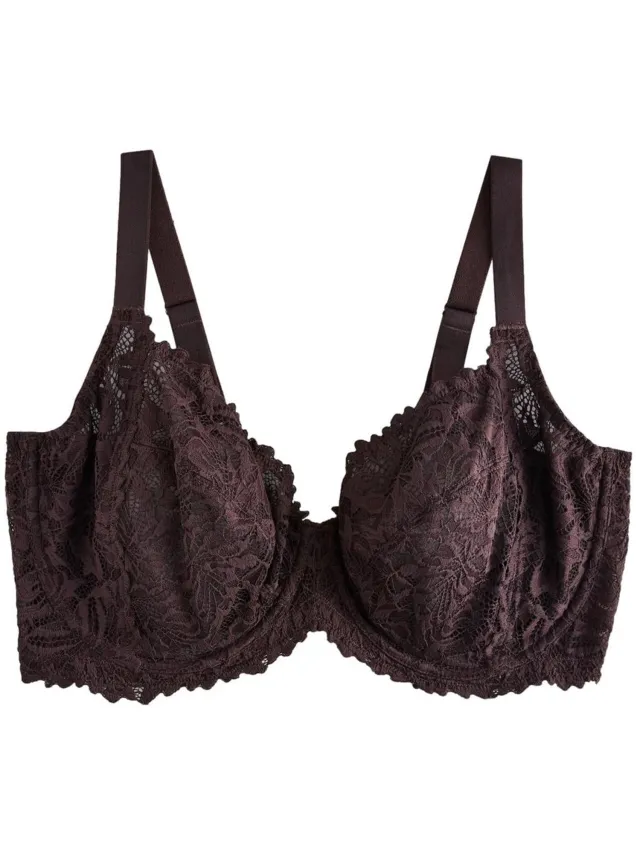 Next Dames - Ultimate Support F-K beha met kant en volledige cups - Bruin Chocolate Brown