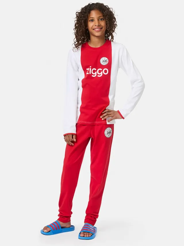 Ajax pyjama wit rood rood wit