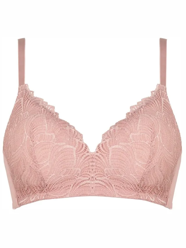 Naturana padded lace soft BH maat 95B pink rose