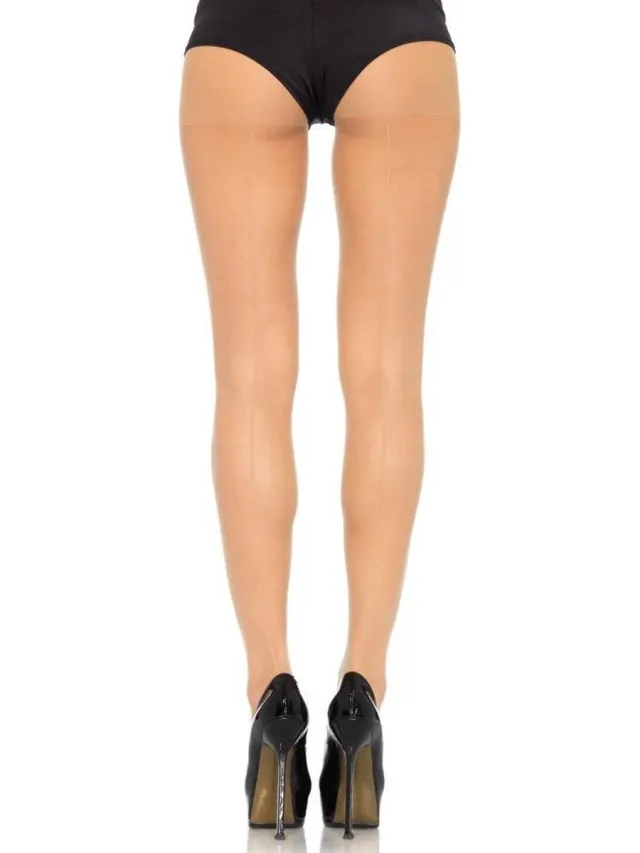 Leg Avenue Backseam Sheer Pantyhose ["Zwart"]