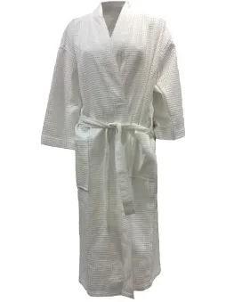 Missya Honeycomb Cotton Robe Wit