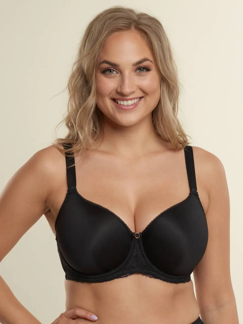 Plaisir Eva voorgevormde T-shirt-bh met beugel zwart, foto 6