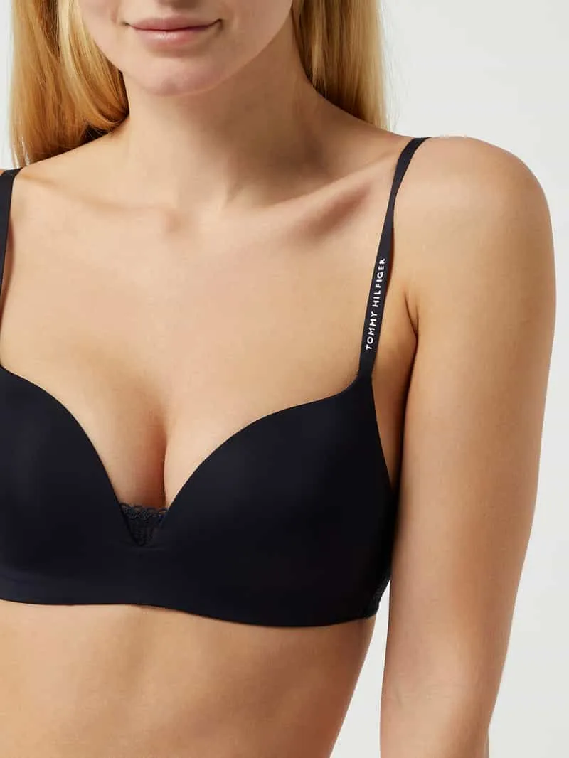 Tommy Hilfiger Beha met kant, model 'Tailored Comfort Wireless' marineblauw, foto 3