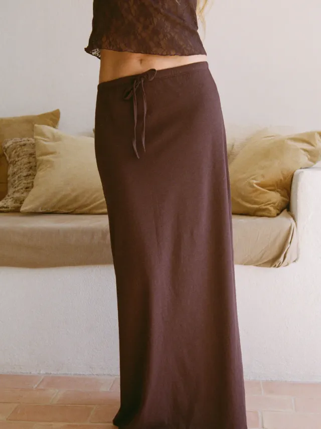 Nénés dames vegan Rok Marlene Rougier X Nenes Pruim Donkerbruin