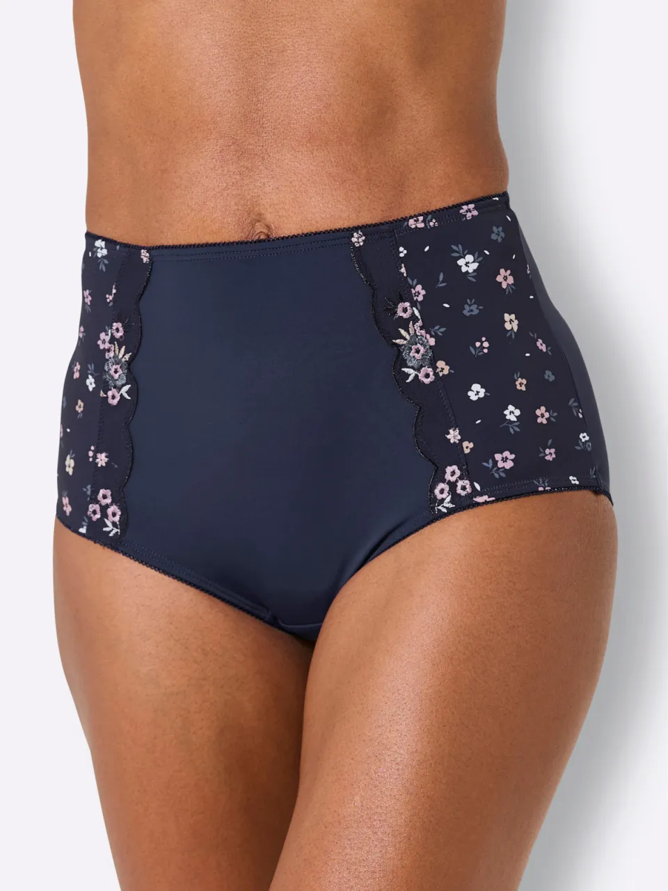 tailleslip marineblauw marine/mauve + marine