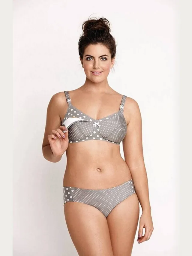 Anita voedingsbh polka dots grijs