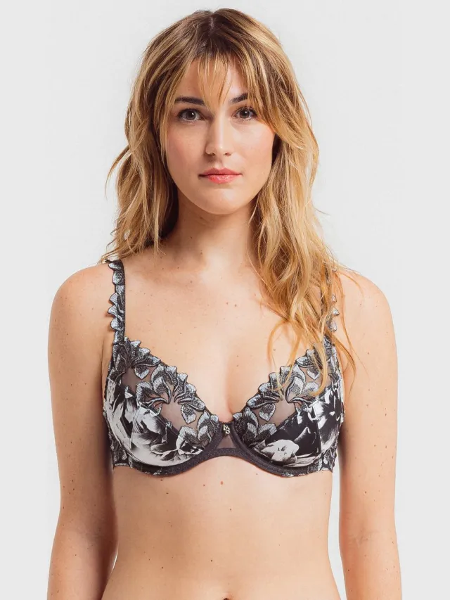 Louisa Bracq Mapple Flower Push-up BH Grijs Smoke