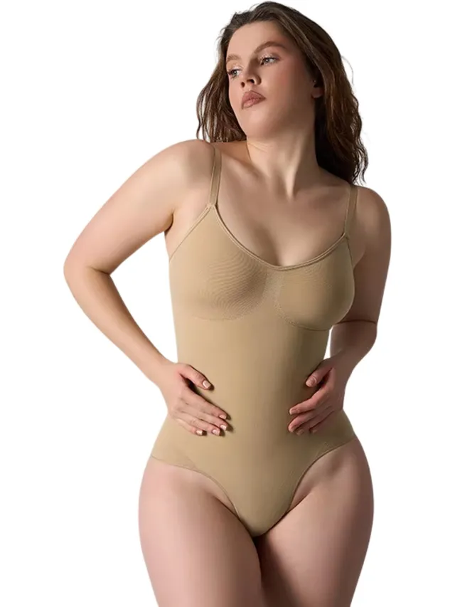 rimmo Naadloze Bodysuit Dames – Shapewear & Corrigerend Ondergoed – Buik Controle, Billen Lift & Taille Shaper – Elastische Body - Beige