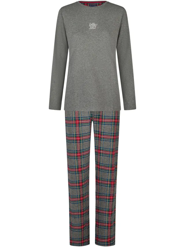 happy shorts Vrouwen Pyjama Christmas Donkergrijs