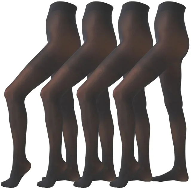 Next Dames - Set van 4 ondoorschijnende panty's van 40 denier - Zwart Black/Black/Navy Blue/Grey