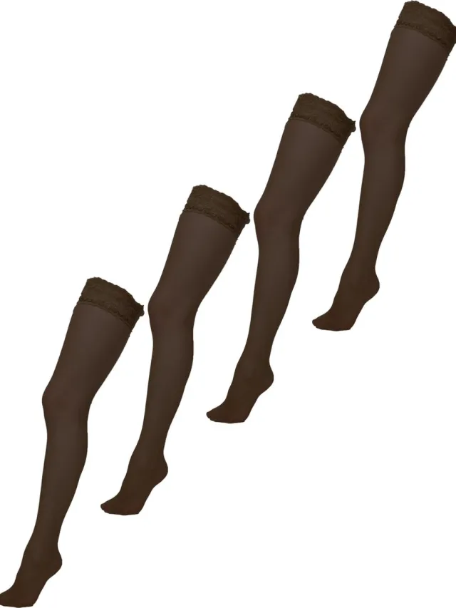 nur die Feinstrumpfhose Goodbye Laufmaschen Halterlos 20 DEN zwart
