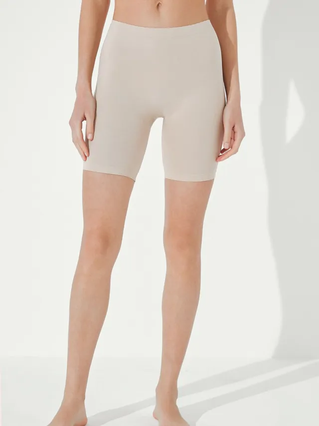 Penti Vrouwen Gebreide Panty's Met Wrijvingsbanden Beige