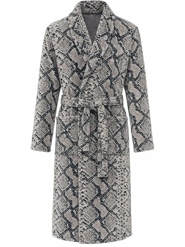 Badrock Badjas slangenprint - unisex badjas met slangenprint - badjas dames - badjas heren - superzacht fleece - Badrock
