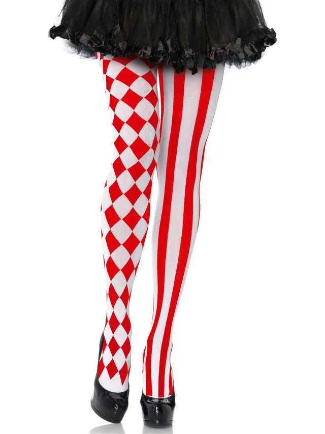Leg Avenue Harlequin Pantyhose ["Wit"]