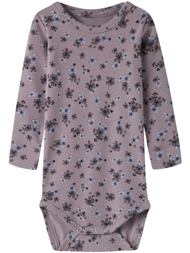 NAME IT Romper Print Purple Dove1