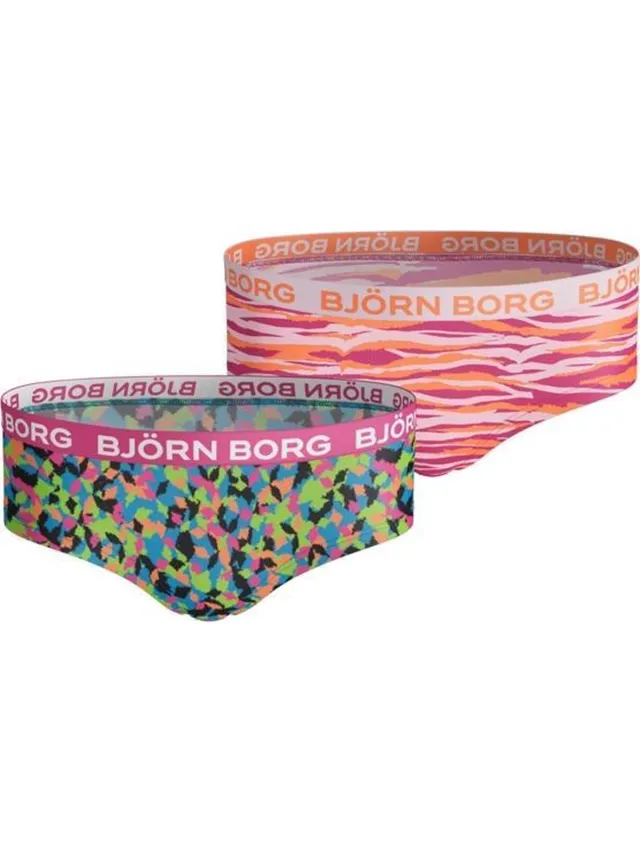 Björn Borg Bjorn Borg Sportonderbroek casual - 2p HIPSTER BB ARROWS & BB ZEBRA - blauw - vrouwen - 158