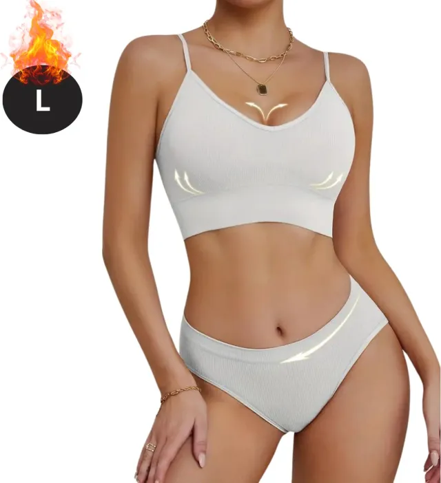 Livano Lingerie Set Zonder Beugel - Zonder Bandjes - Push-up Bh's - Comfort Beha - Comfortabel - BH - Wit