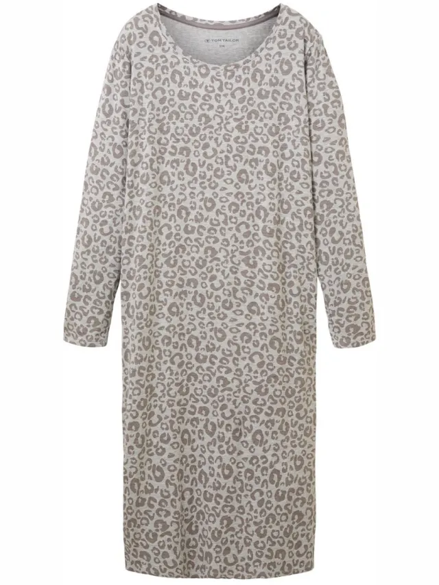 Tom Tailor Nachthemd met dierenprint - grey-medium-allover