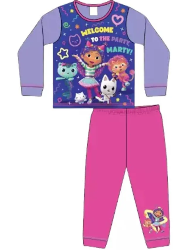 DreamWorks Animation Gabby’s Dollhouse Pyjama - Paars met Roze - 100% Katoen - Officiële Licentie