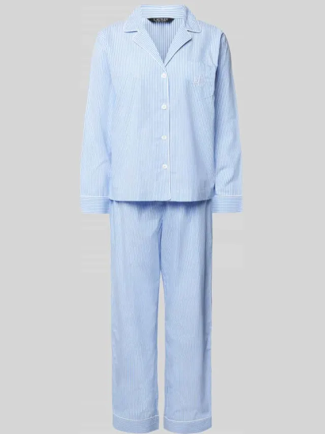 Lauren Ralph Lauren Pyjama met borstzak Blauw