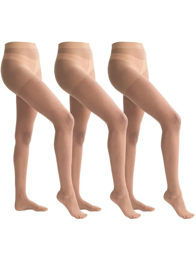 Next Dames - Set van 3 matte panty's van 15 denier - Huidkleur Latte