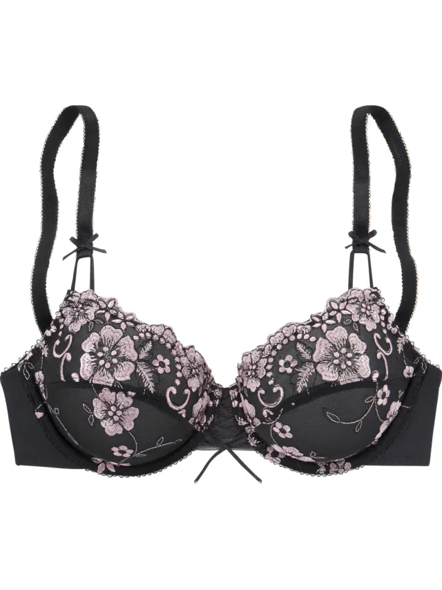 beugelbeha zwart met roze, foto 2