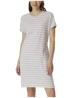 Schiesser Women Shortsleeve Nightshirt Beige,Wit,Versch.kleure/Patroon,Blauw,Grijs