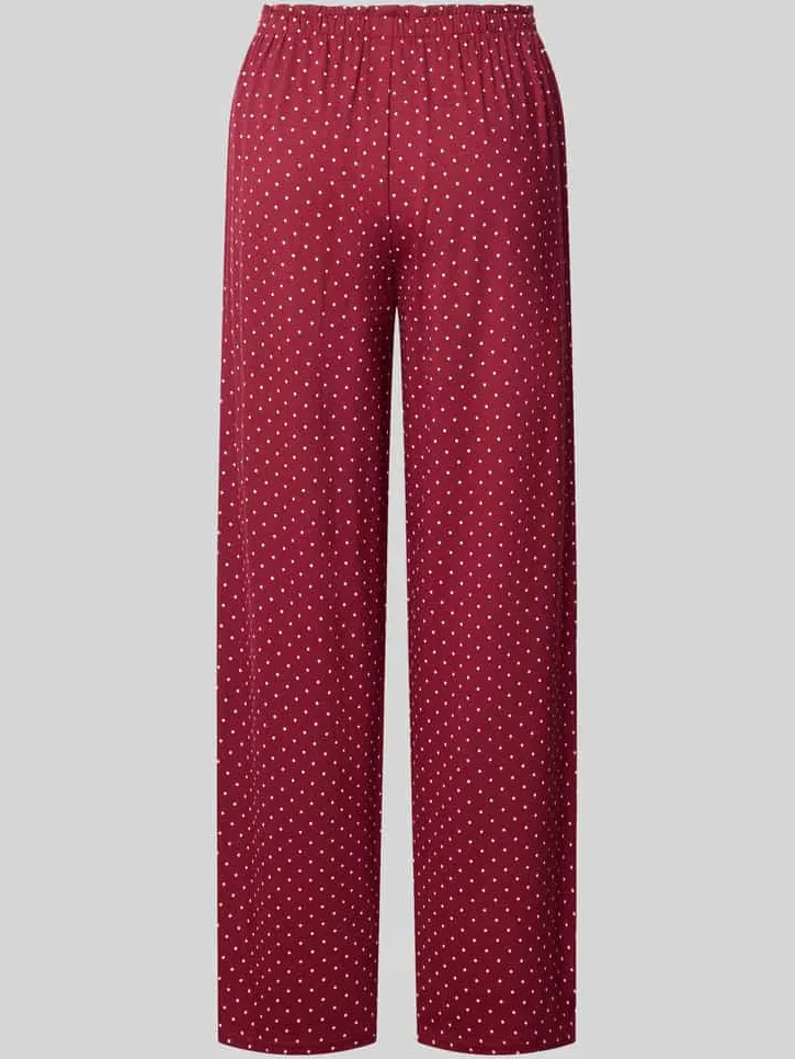 Hugo Loose fit pyjamabroek van mix van modal en katoen Bordeaux