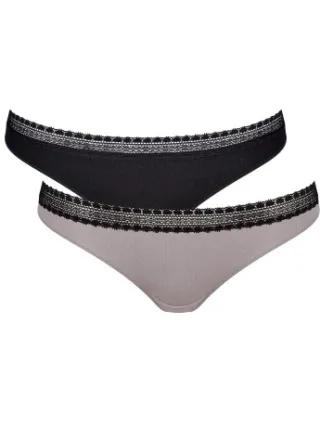 Sloggi GO Ribbed Brazilian slip zwart Blauw,Versch.kleure/Patroon,Grijs,Beige,Wit,Lila,Zwart