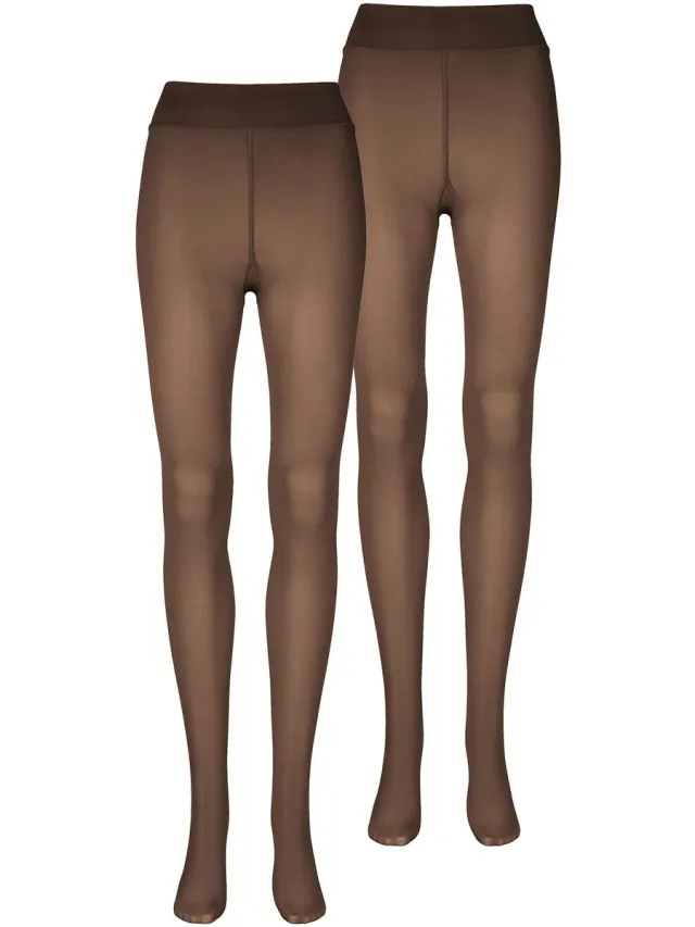 nur die Feinstrumpfhose Warm & Transparent Strapazierfähig bruin