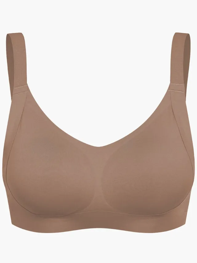 cfab Naadloze compacte push-up bh - Caramel - L - BH Zonder Beugel Voorgevormd - Ondergoed - Naadlos