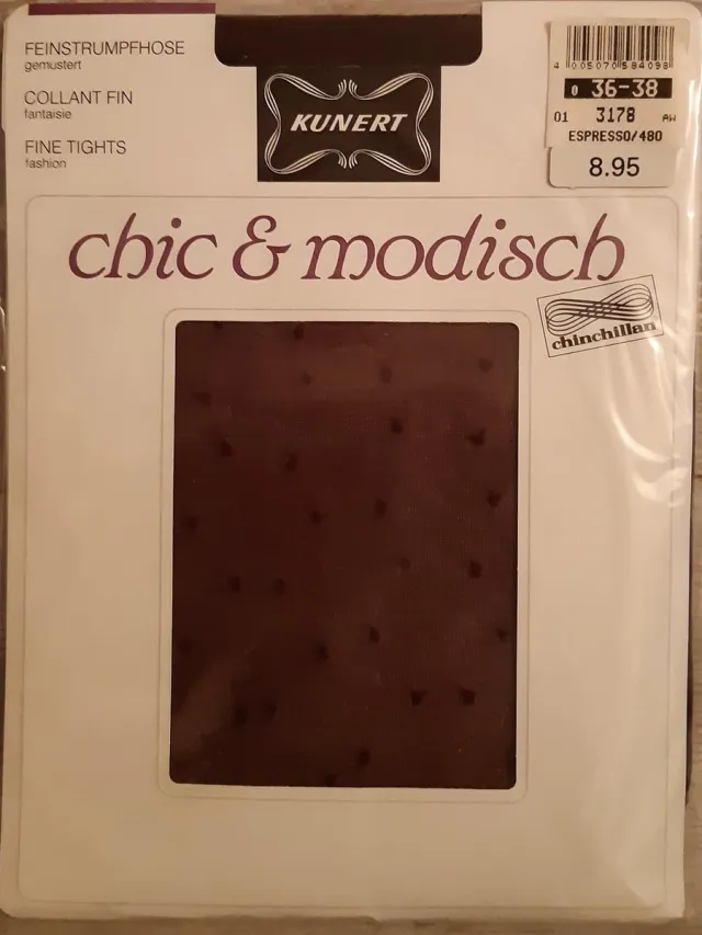 Kunert fantasie panty maat 36/38 kleur espresso