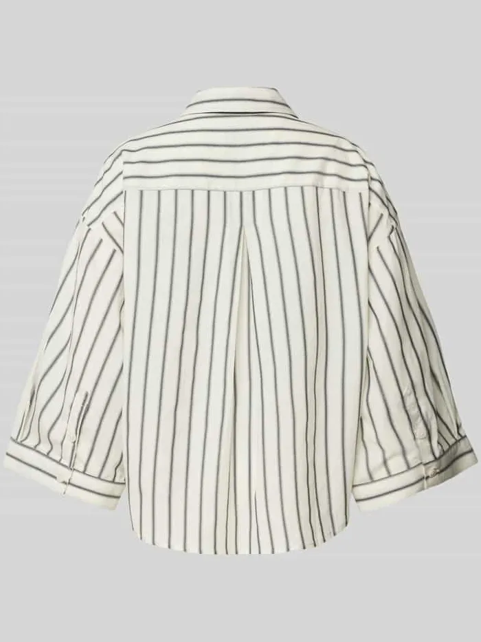 Marc O'Polo Loose fit pyjamatop van zuiver katoen offwhite, foto 2