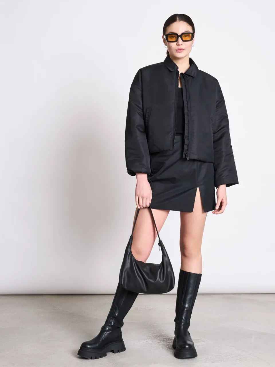 JAN N JUNE dames vegan Minirok Taze Zwart