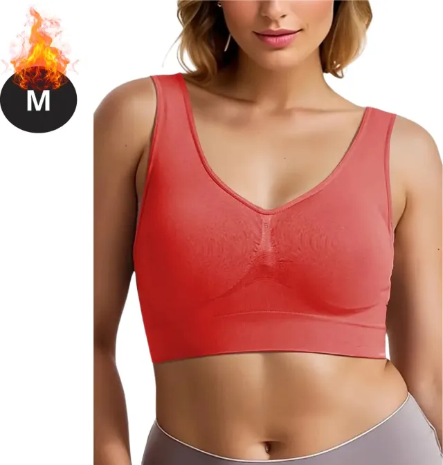 Bovista BH Zonder Beugel - Zonder Bandjes - Push-up Bh's - Comfort Beha - Gemengd - Comfortabel - Rood