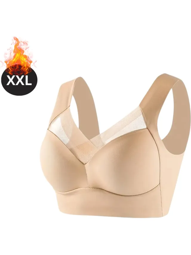 Livano BH Zonder Beugel - Zonder Bandjes - Push-up Bh's - Comfort Beha - Comfortabel - Sterk - Yoga - Khaki