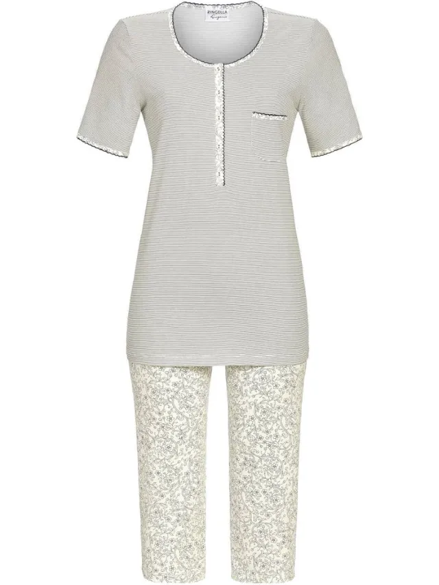 Ringella Blue Stripe – Pyjama – 4261208 – Night Blue - 46 Blauw